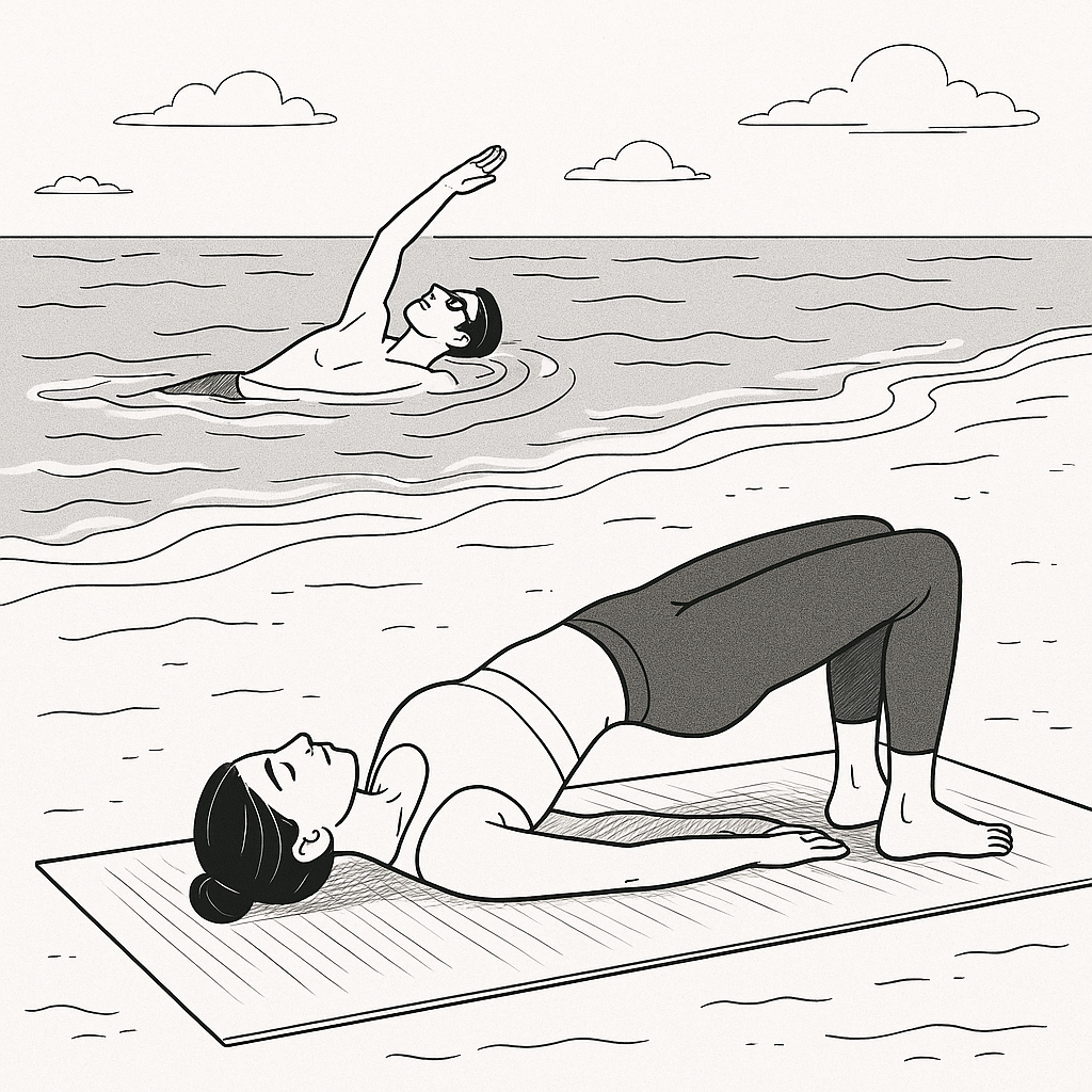 Pose on the Shore, Power in the Pool – From Pelvic Floor to Pool Core