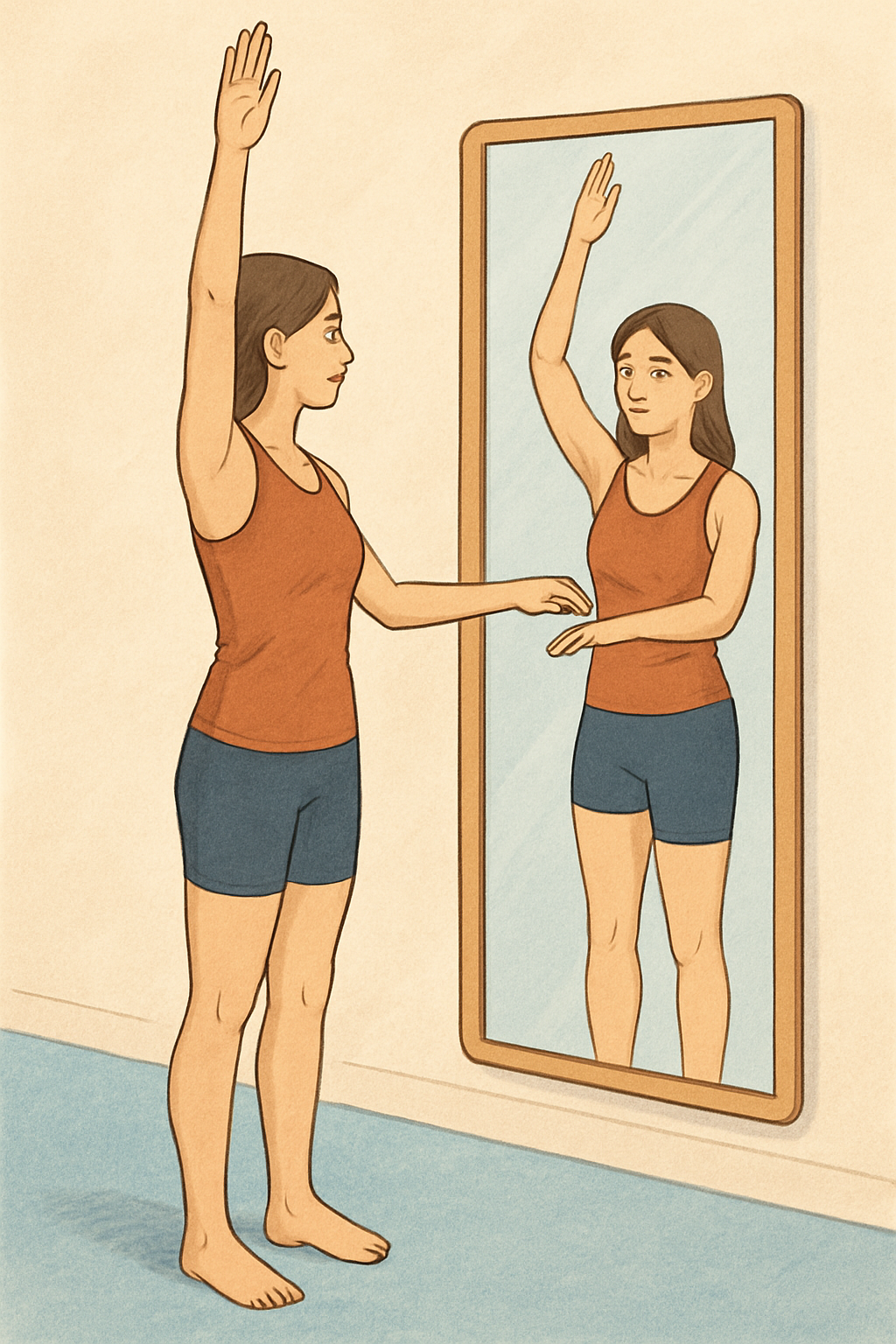 Pose on the Shore, Power in the Pool – Freestyle – Stroke in the Mirror