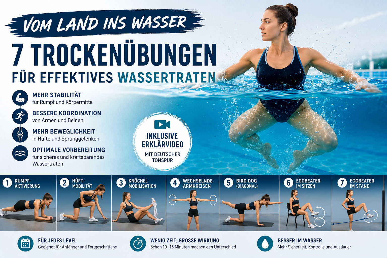 7 Trockenübungen für effektives Wassertraten